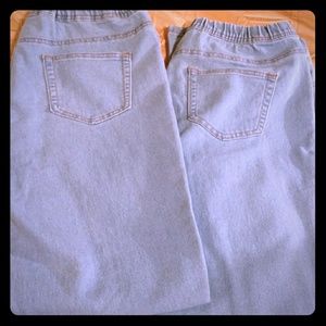 2 pairs of pull on jeggins!